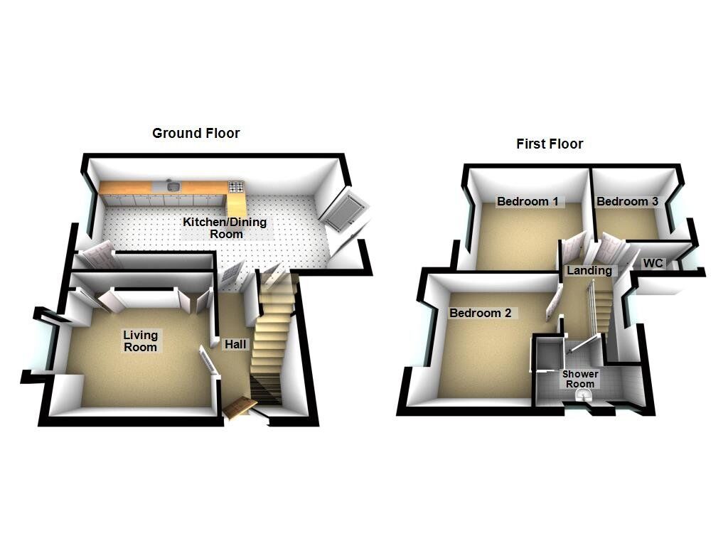 Floorplan of 3 bedroom Semi Detached House for sale, Kenton Lane, Kenton, Newcastle Upon Tyne, Tyne and Wear, NE3