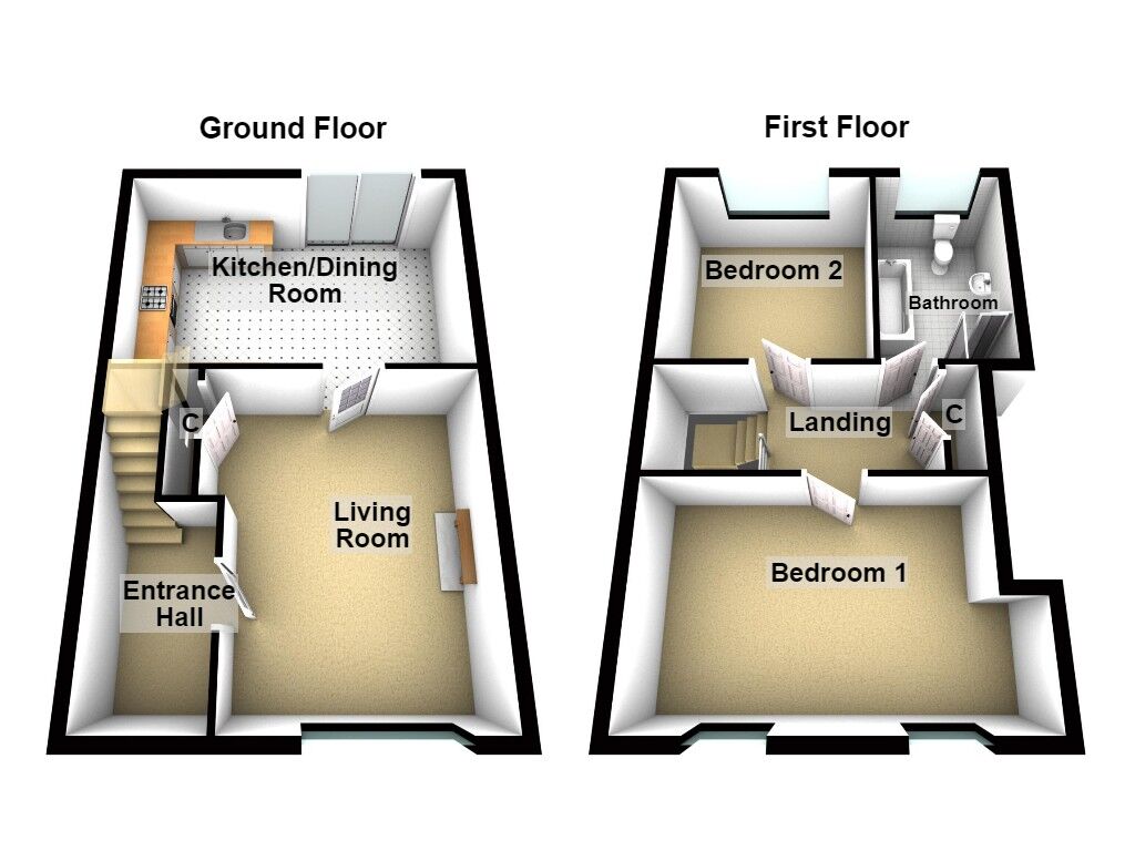 Floorplan of 2 bedroom Mid Terrace House for sale, Mary Agnes Street, Newcastle upon Tyne, Tyne and Wear, NE3