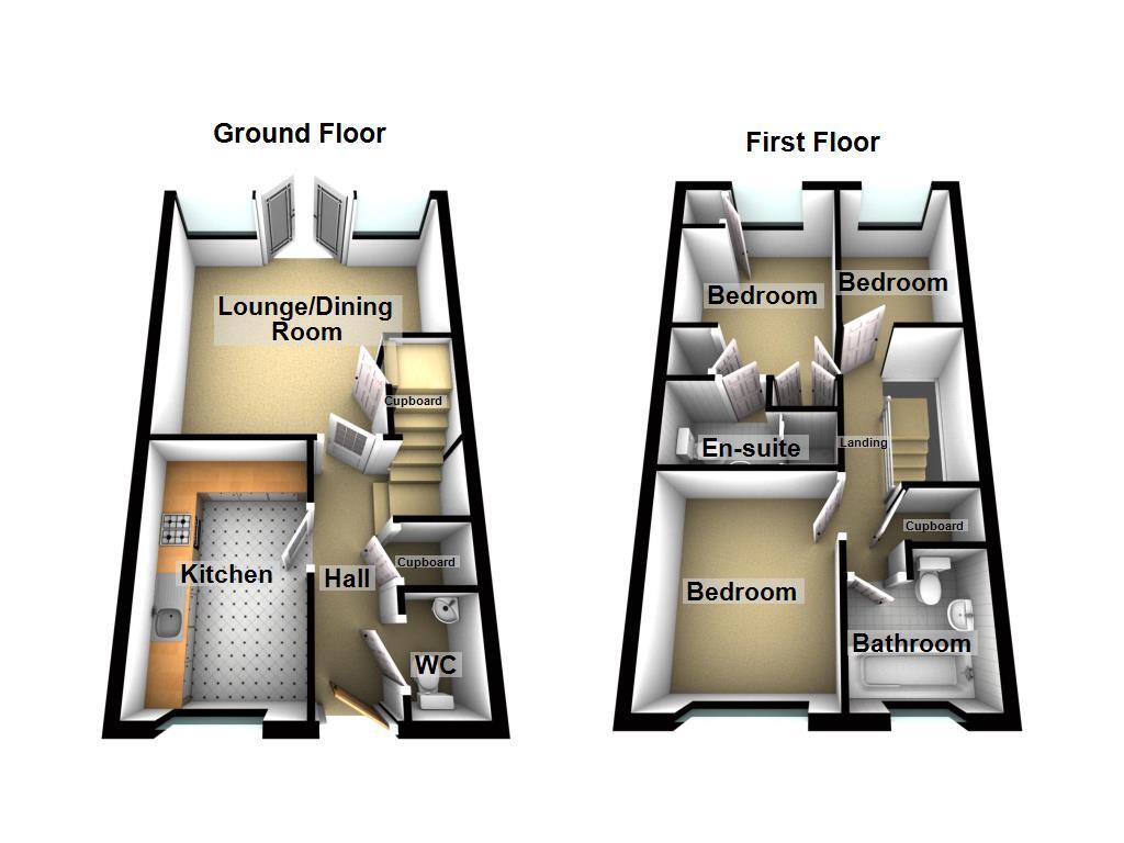 Floorplan of 3 bedroom Semi Detached House to rent, Piper Court, Newcastle upon Tyne, Tyne and Wear, NE3