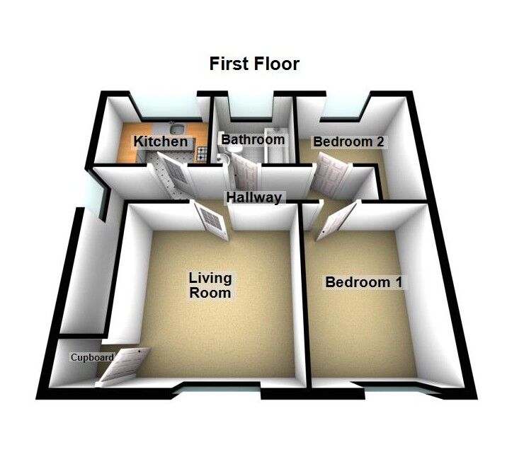 Floorplan of 2 bedroom Flat for sale, Pembroke Court, Newcastle upon Tyne, Tyne and Wear, NE3