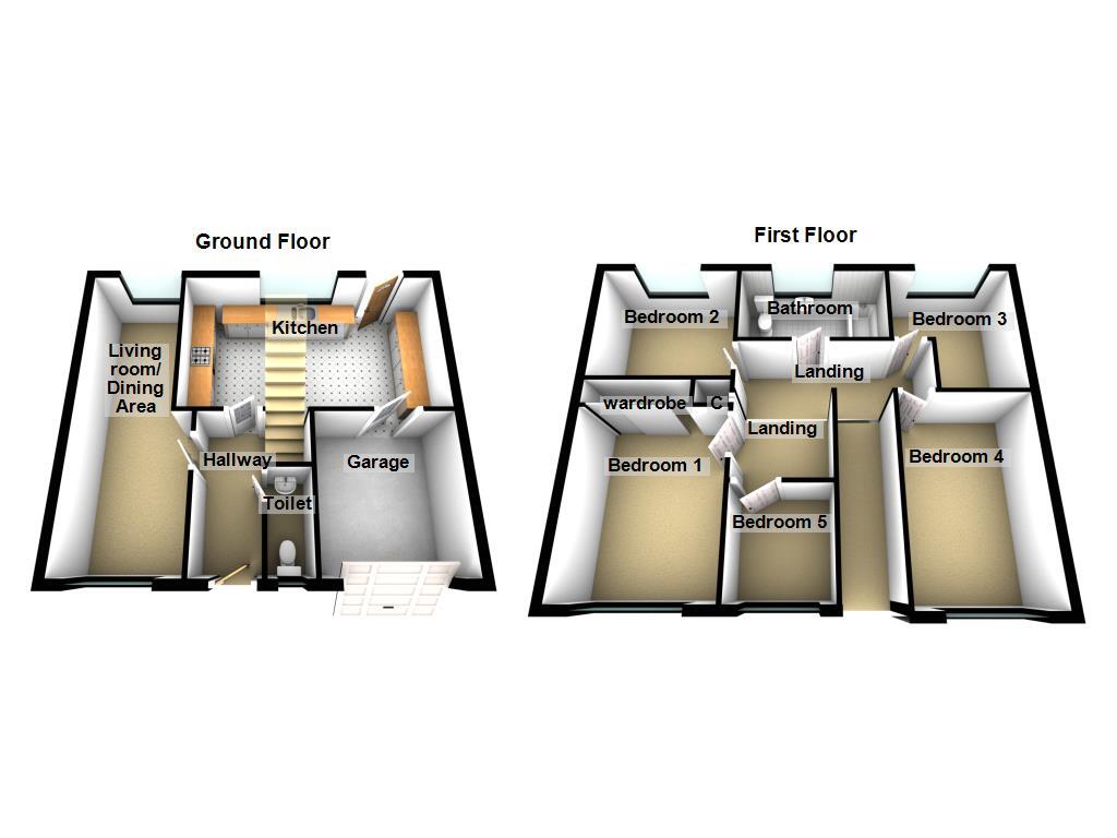 Floorplan of 5 bedroom Detached House for sale, Celandine Close, Newcastle upon Tyne, Tyne and Wear, NE3