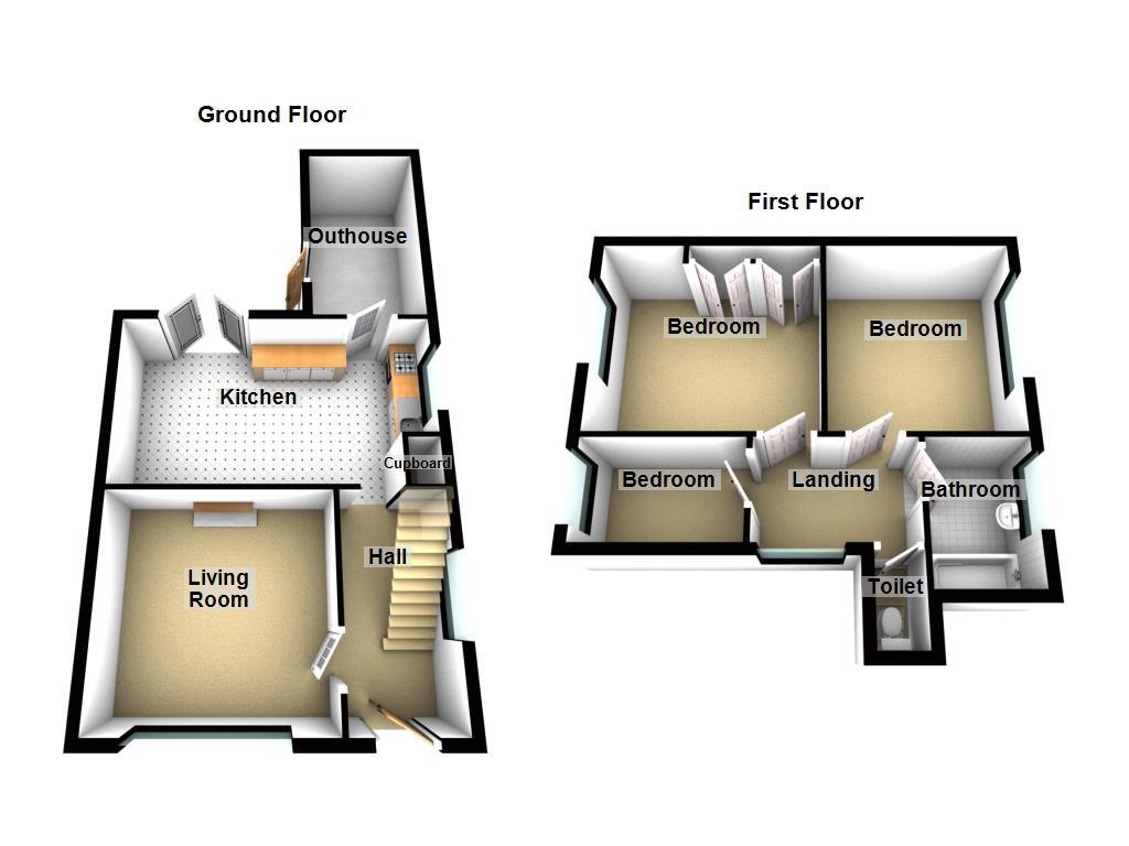 Floorplan of 3 bedroom Semi Detached House for sale, Shrigley Gardens, Newcastle upon Tyne, Tyne and Wear, NE3