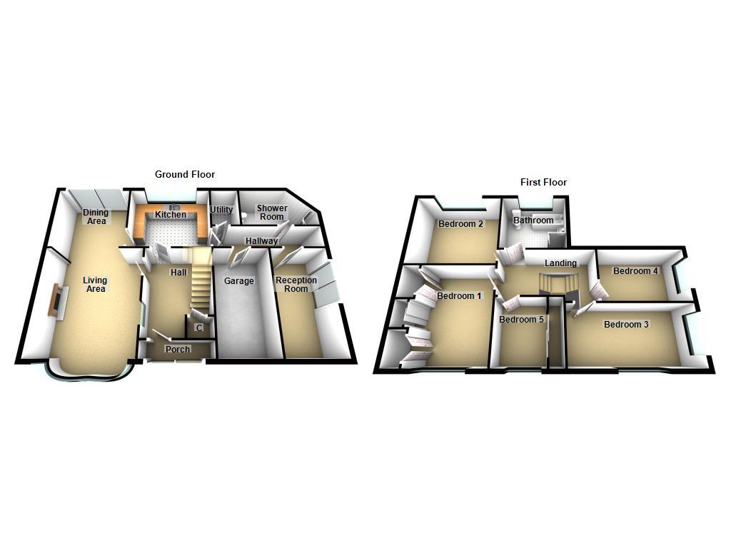 Floorplan of 5 bedroom Semi Detached House for sale, Brackenside, Newcastle upon Tyne, Tyne and Wear, NE3