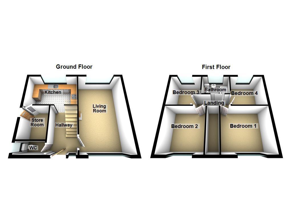 Floorplan of 4 bedroom End Terrace House for sale, Amherst Road, Newcastle upon Tyne, Tyne and Wear, NE3