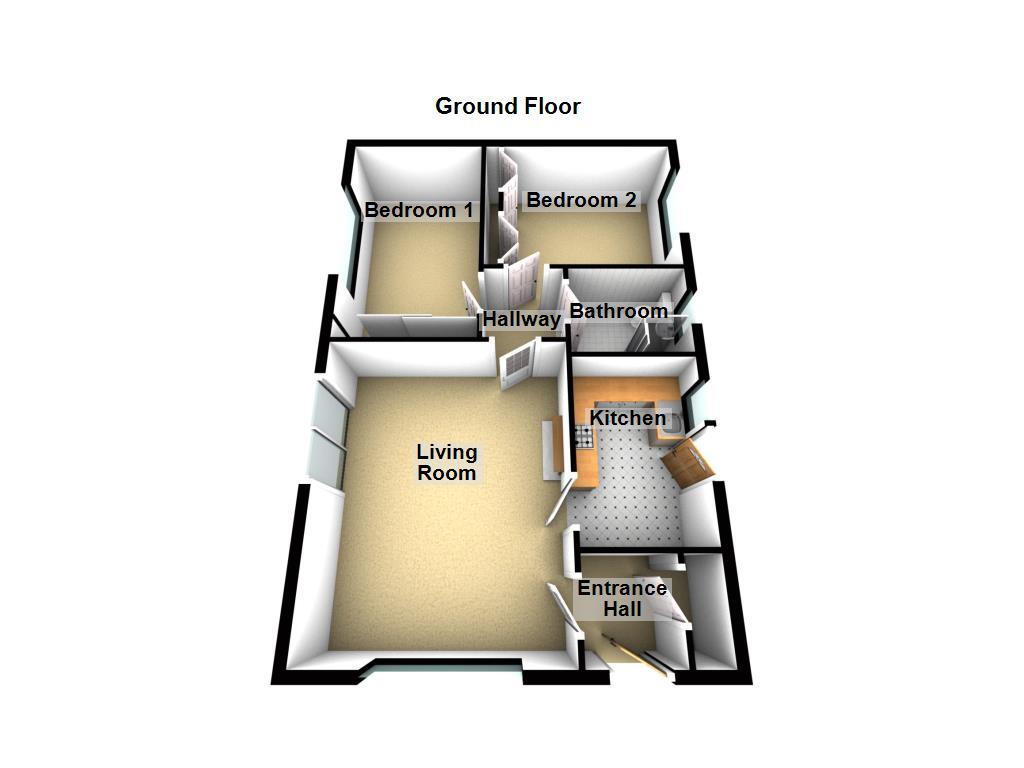 Floorplan of 2 bedroom Semi Detached Bungalow for sale, Thropton Crescent, Newcastle upon Tyne, Tyne and Wear, NE3
