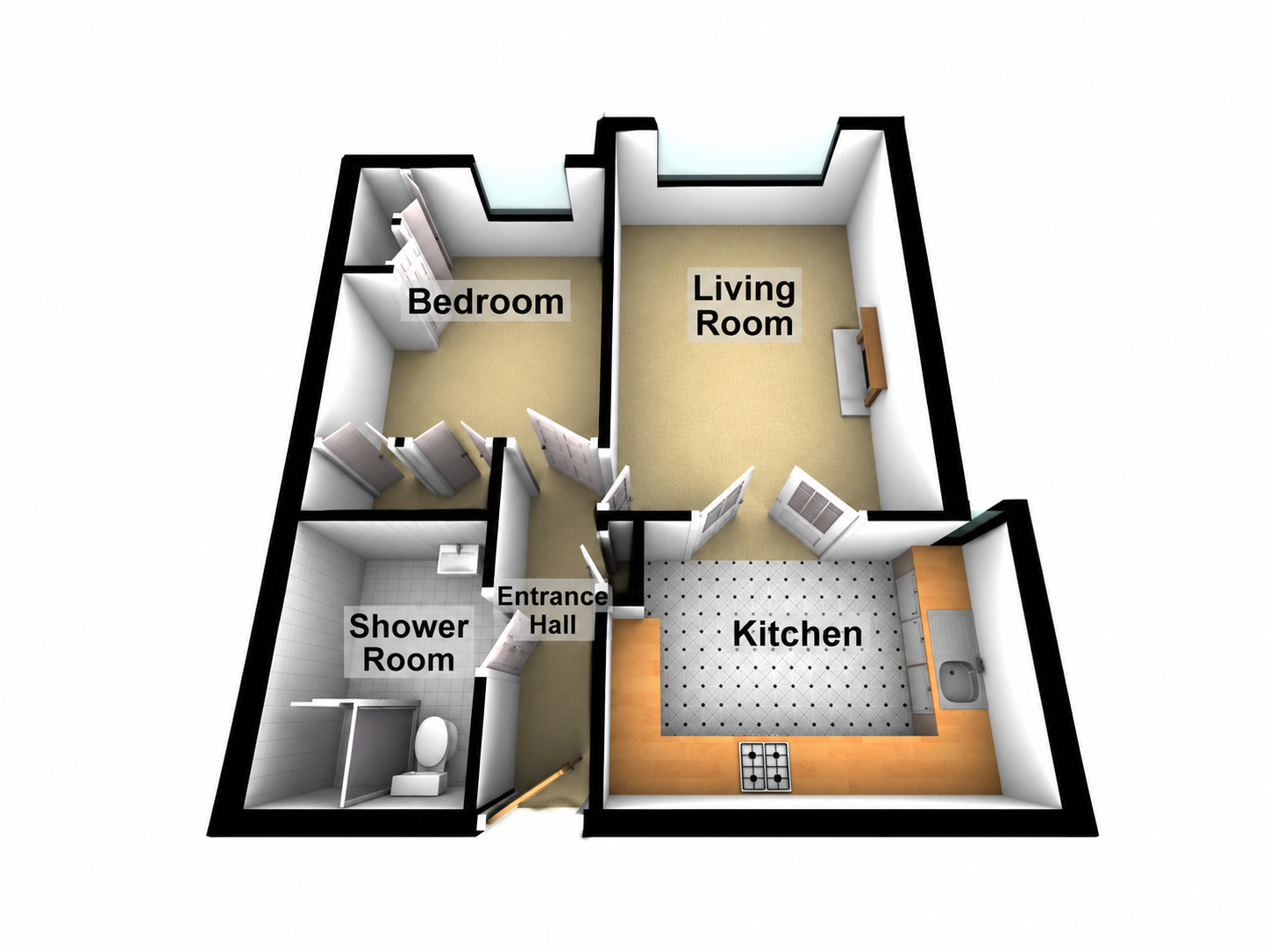 Floorplan of 1 bedroom Flat for sale, Highbridge, Gosforth, Tyne and Wear, NE3