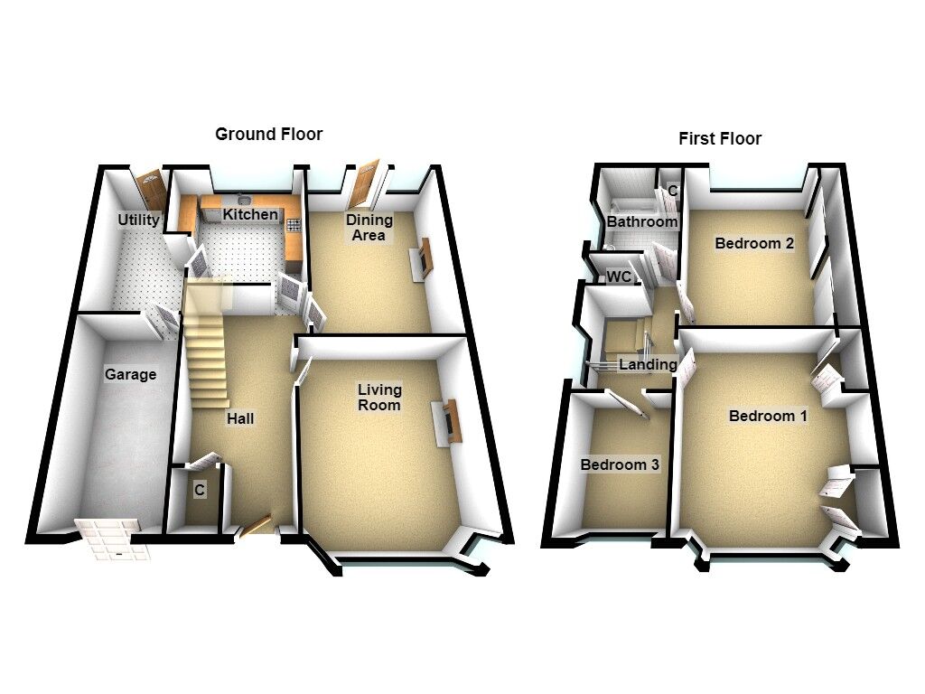 Floorplan of 3 bedroom Semi Detached House for sale, Layfield Road, Gosforth, Newcastle Upon Tyne, Tyne and Wear, NE3