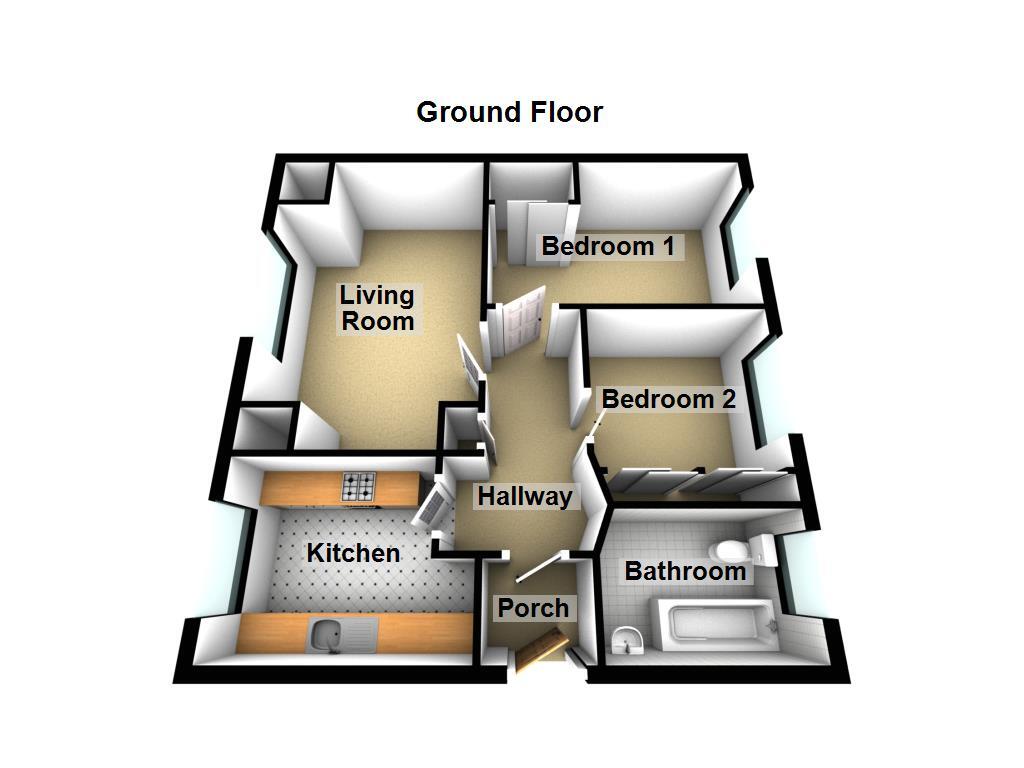 Floorplan of 2 bedroom Flat for sale, Kenton Lane, Newcastle upon Tyne, Tyne and Wear, NE3