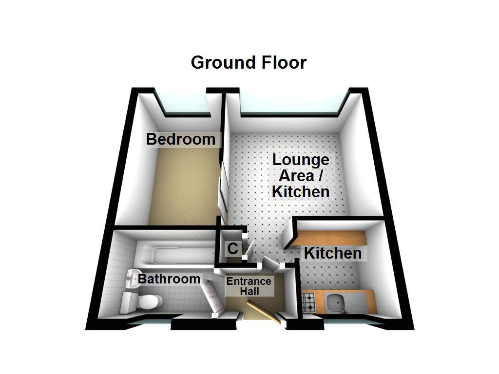 Floorplan of 1 bedroom Flat for sale, Belsay Gardens, Newcastle upon Tyne, Tyne and Wear, NE3