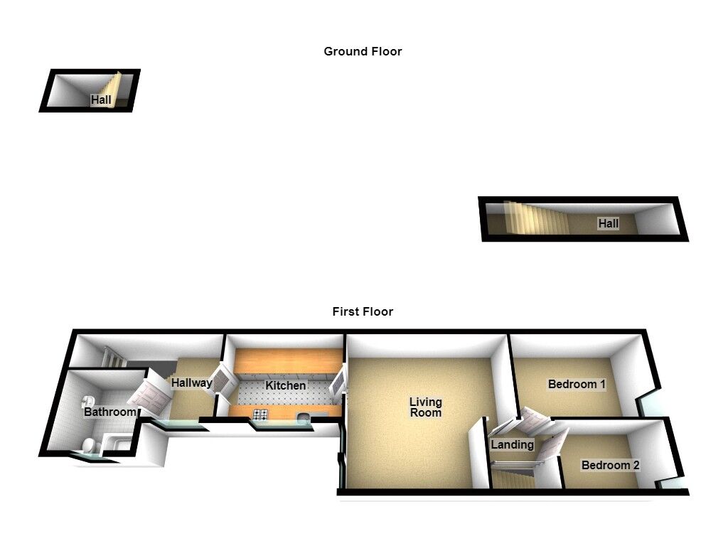 Floorplan of 2 bedroom Flat to rent, Hastings Terrace, Shankhouse, Northumberland, NE23