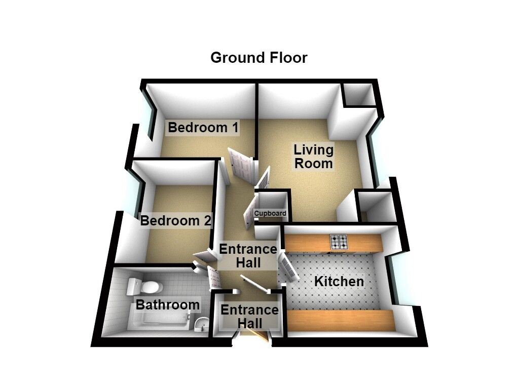 Floorplan of 2 bedroom Flat for sale, Ambergate Way, Newcastle upon Tyne, Tyne and Wear, NE3