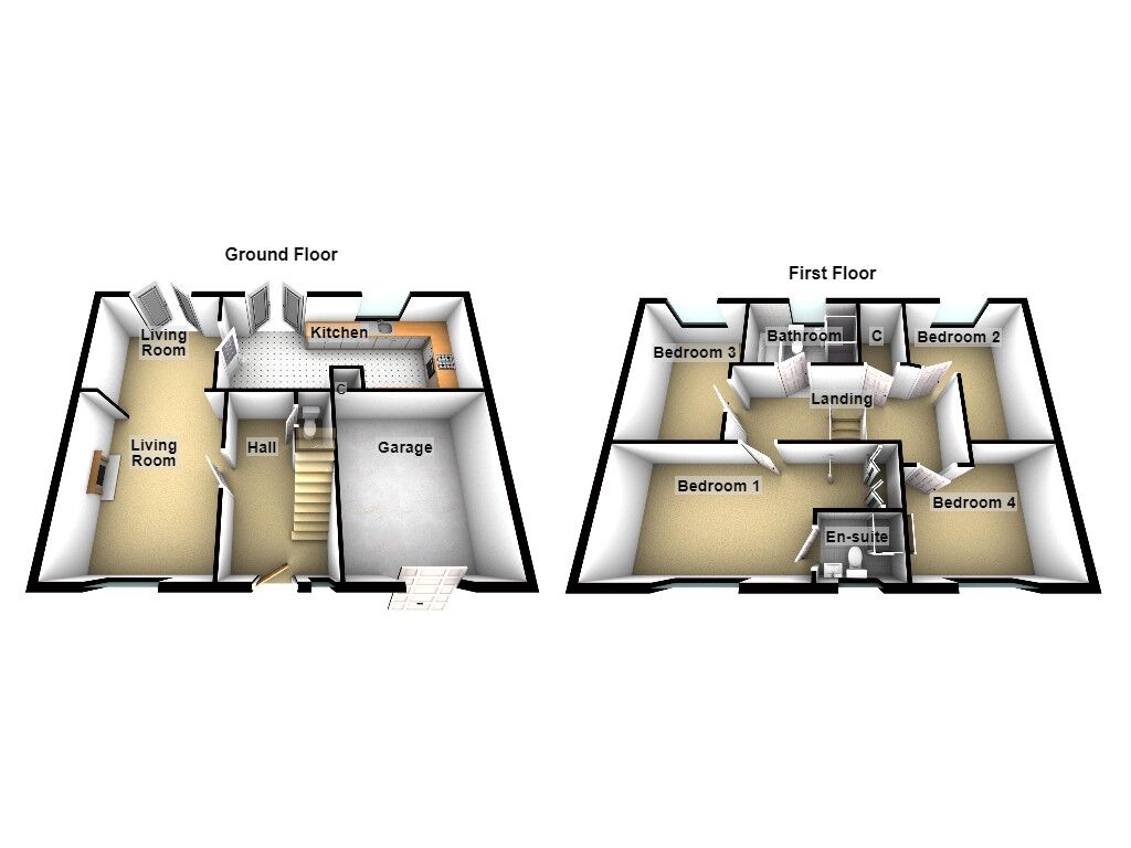 Floorplan of 4 bedroom Semi Detached House for sale, Warkworth Woods, Newcastle upon Tyne, Tyne and Wear, NE3
