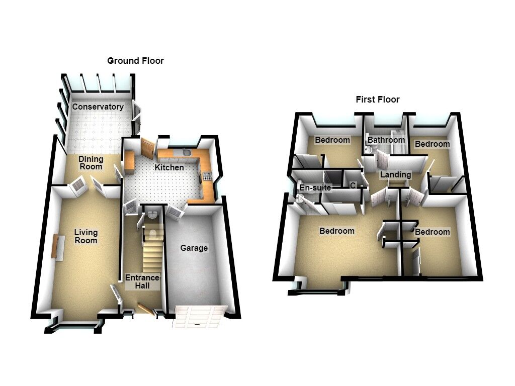 Floorplan of 4 bedroom Detached House for sale, Princes Meadow, Newcastle upon Tyne, Tyne and Wear, NE3