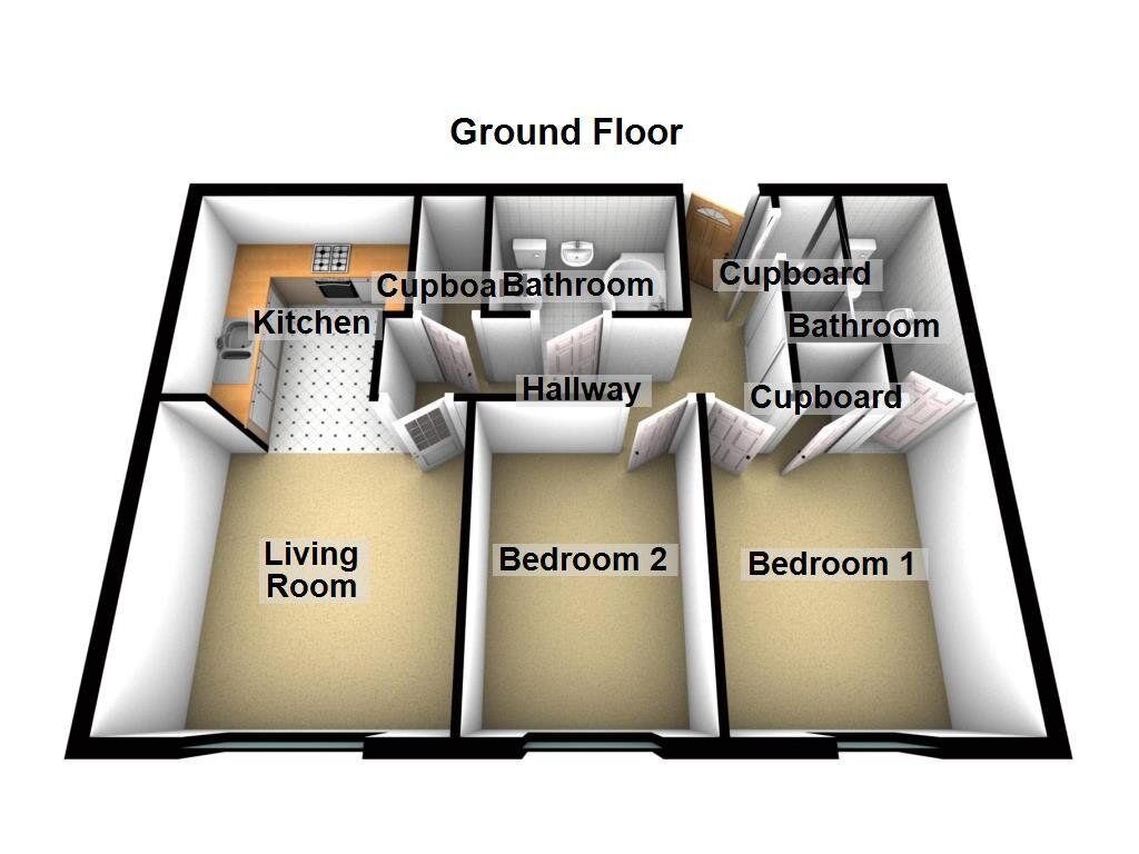 Floorplan of 2 bedroom Flat for sale, Lansdowne Place West, Newcastle upon Tyne, Tyne and Wear, NE3