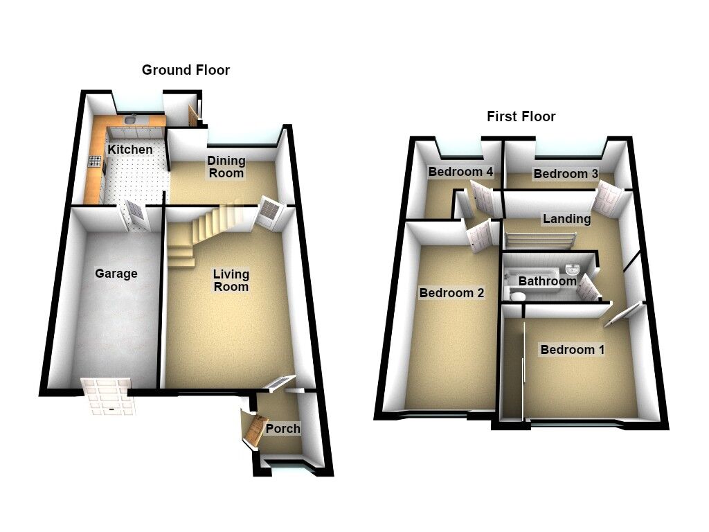 Floorplan of 4 bedroom Semi Detached House for sale, Launceston Close, Newcastle upon Tyne, Tyne and Wear, NE3