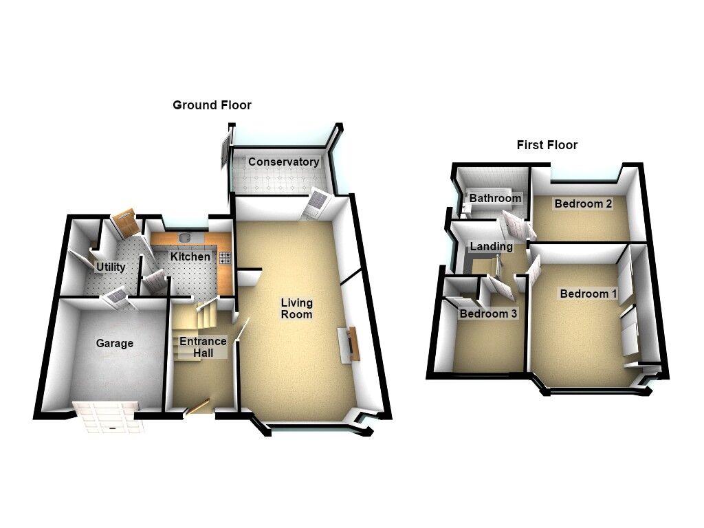 Floorplan of 3 bedroom Semi Detached House for sale, Widdrington Gardens, Wideopen, Tyne and Wear, NE13
