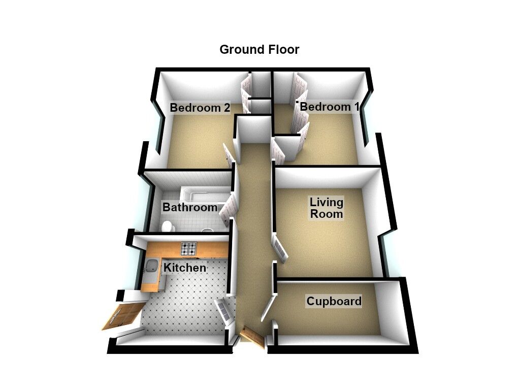 Floorplan of 2 bedroom Flat for sale, Ebchester Court, Newcastle upon Tyne, Tyne and Wear, NE3