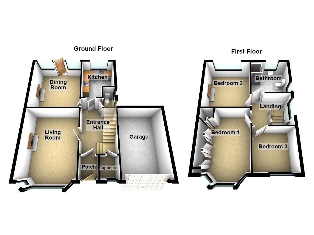 Floorplan of 3 bedroom Semi Detached House for sale, The Wynd, Kenton, Tyne and Wear, NE3
