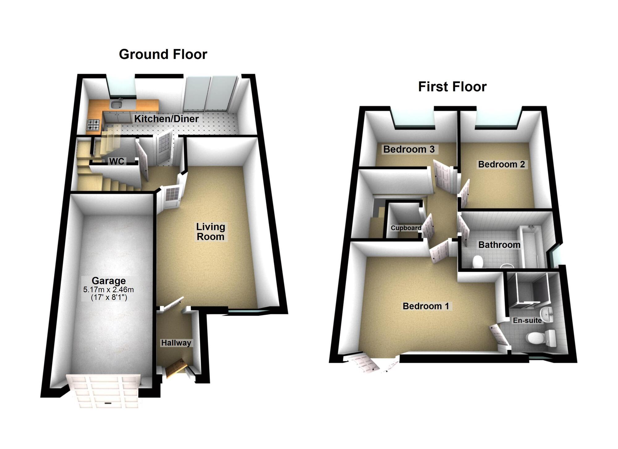 Floorplan of 3 bedroom Semi Detached House for sale, Elmwood Park Grove, Newcastle upon Tyne, Tyne and Wear, NE13