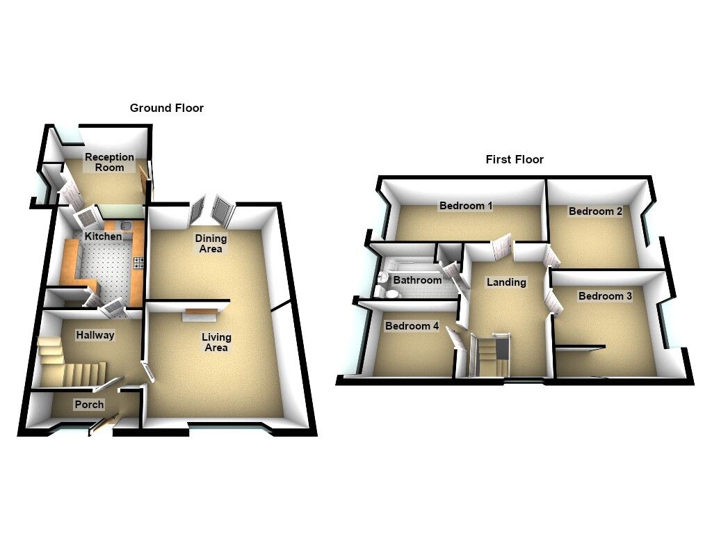 Floorplan of 4 bedroom Semi Detached House for sale, The Green, Gosforth, Tyne and Wear, NE3