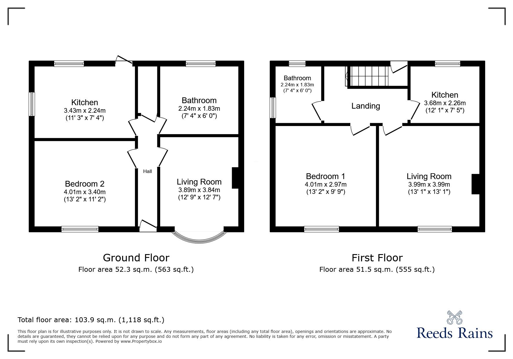 Floorplan of 2 bedroom Detached House for sale, Peaks Avenue, New Waltham, South Humberside, DN36