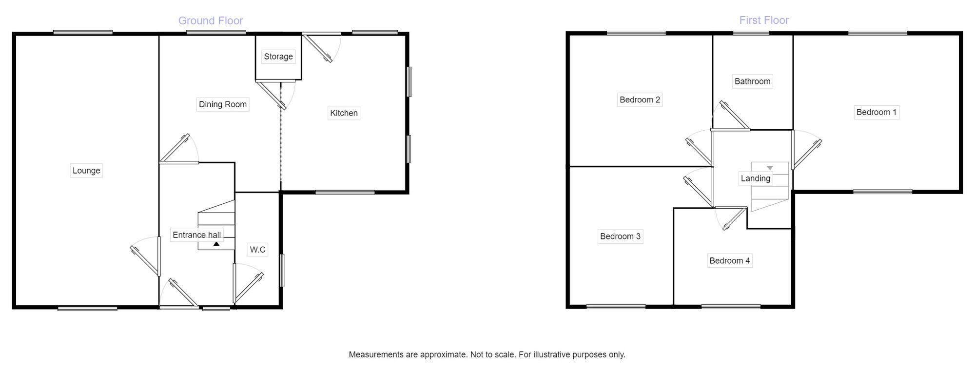 Floorplan of 4 bedroom Semi Detached House for sale, Summerfield Close, Waltham, Lincolnshire, DN37