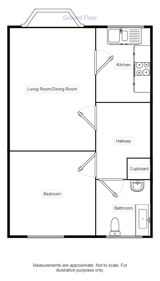 Floorplan of 1 bedroom  Flat to rent, Pennistone Place, Scartho Top, Lincolnshire, DN33
