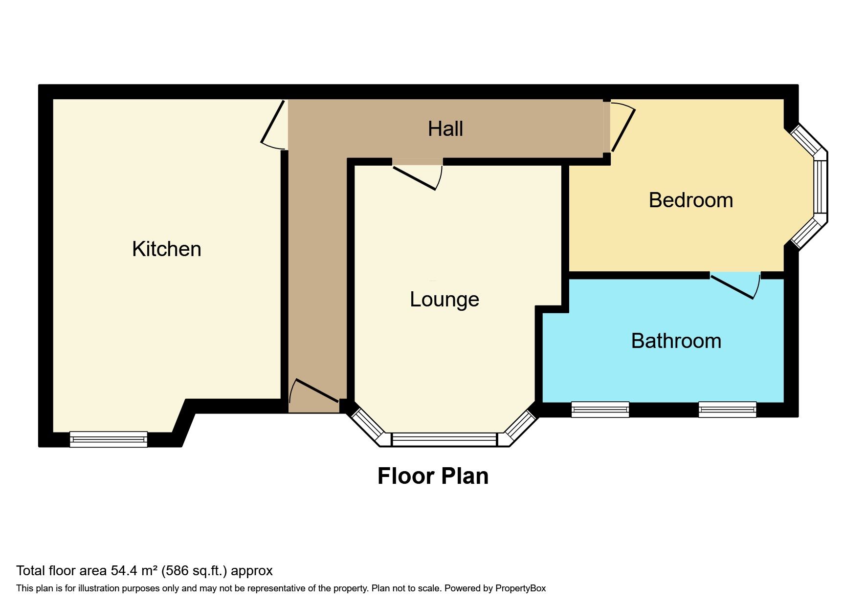 Floorplan of 1 bedroom  Flat for sale, Hainton Avenue, Grimsby, Lincolnshire, DN32