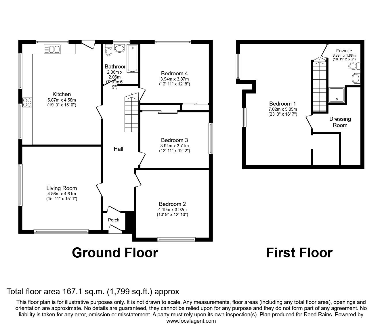 Floorplan of 4 bedroom Detached Bungalow for sale, Humberston Road, Tetney, Lincolnshire, DN36