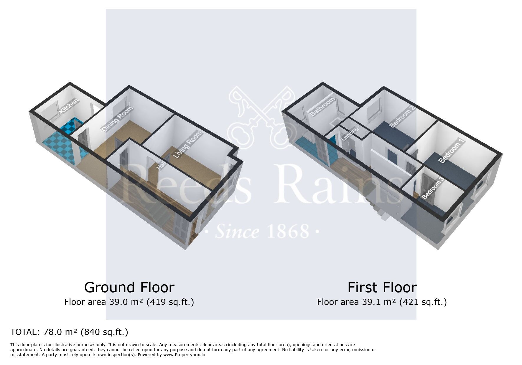 Floorplan of 3 bedroom End Terrace House for sale, Huddleston Road, Grimsby, Lincolnshire, DN32