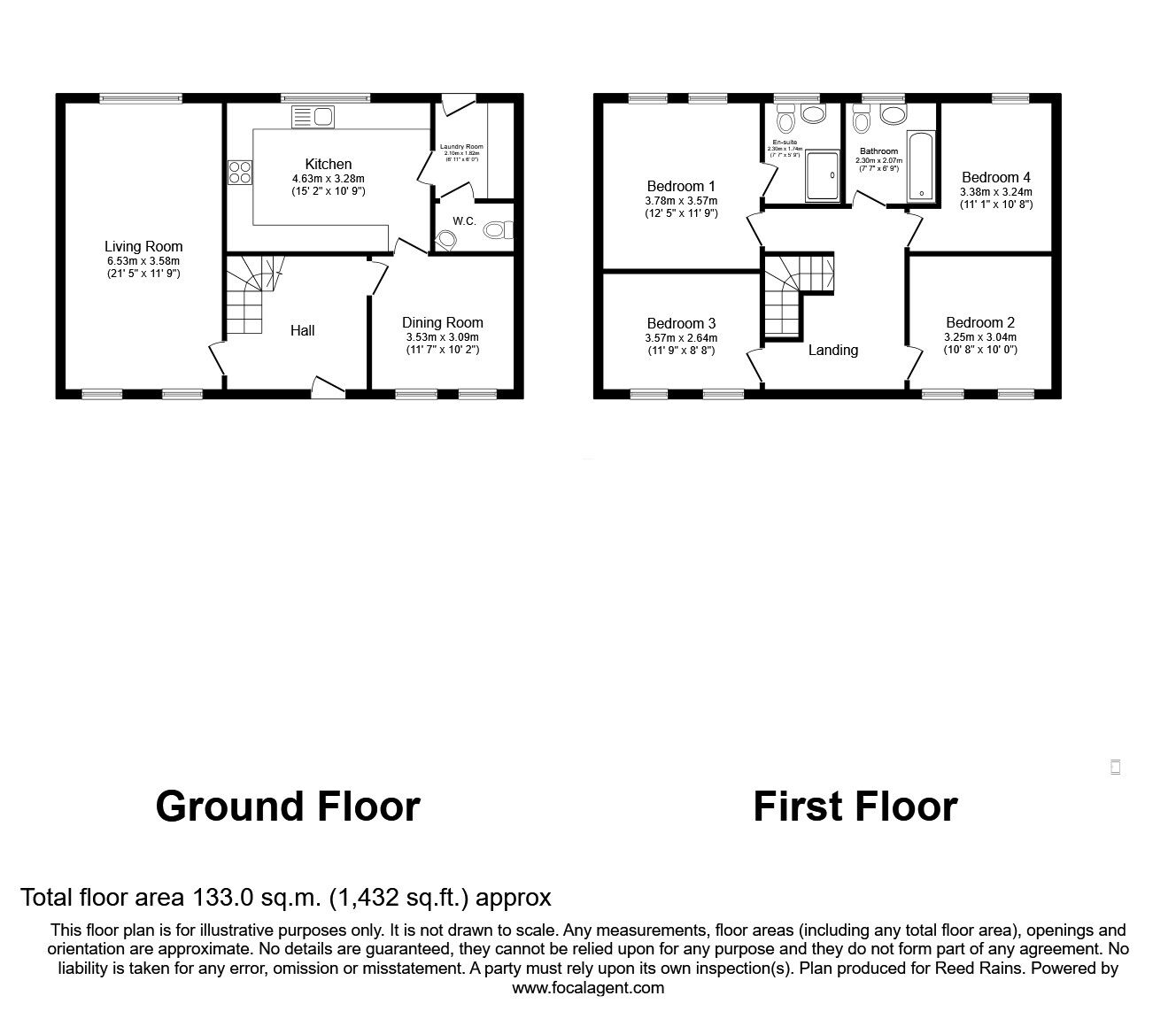 Floorplan of 4 bedroom Detached House for sale, Cambridge Crescent, Brookenby, Market Rasen, LN8