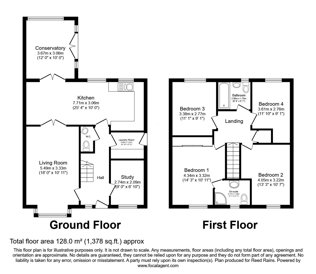 Floorplan of 4 bedroom Detached House for sale, Pasture Lane, Scartho Top, Lincolnshire, DN33