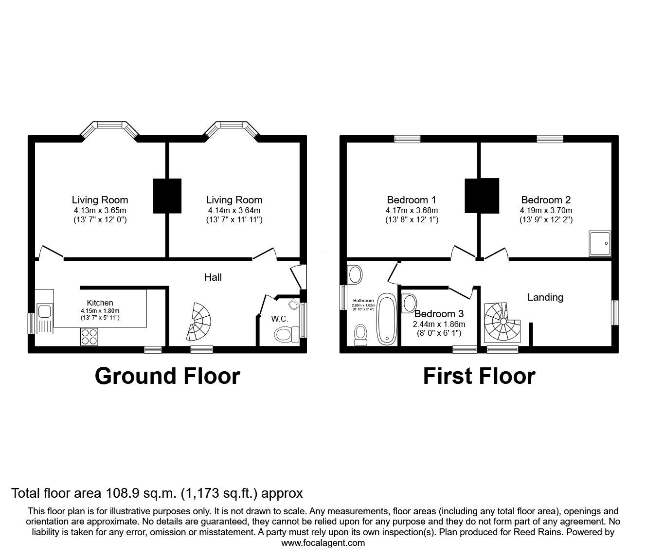 Floorplan of 3 bedroom Detached House for sale, Grainsby, Grimsby, Lincolnshire, DN36