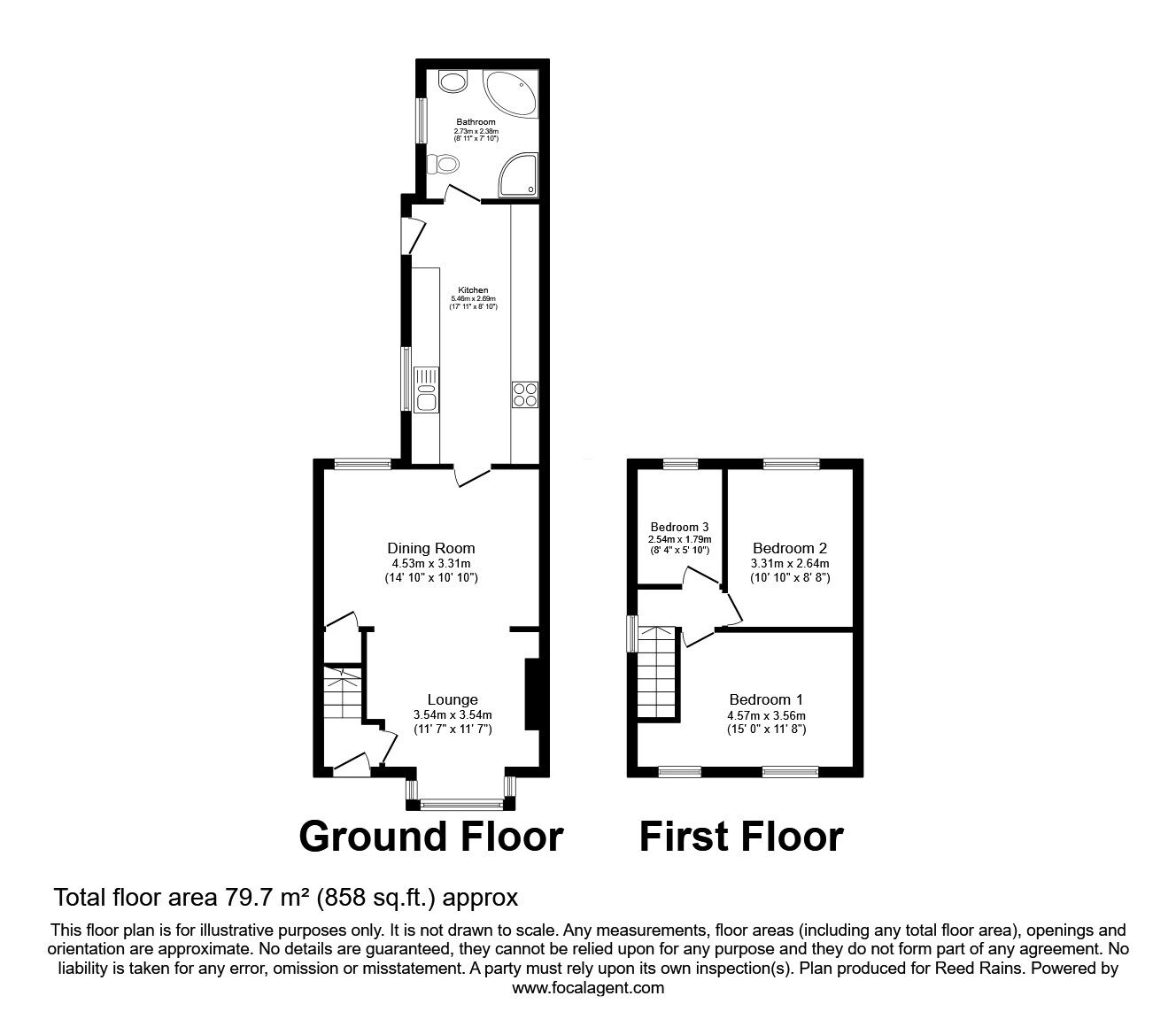 Floorplan of 3 bedroom Semi Detached House for sale, Louth Road, Grimsby, Lincolnshire, DN33