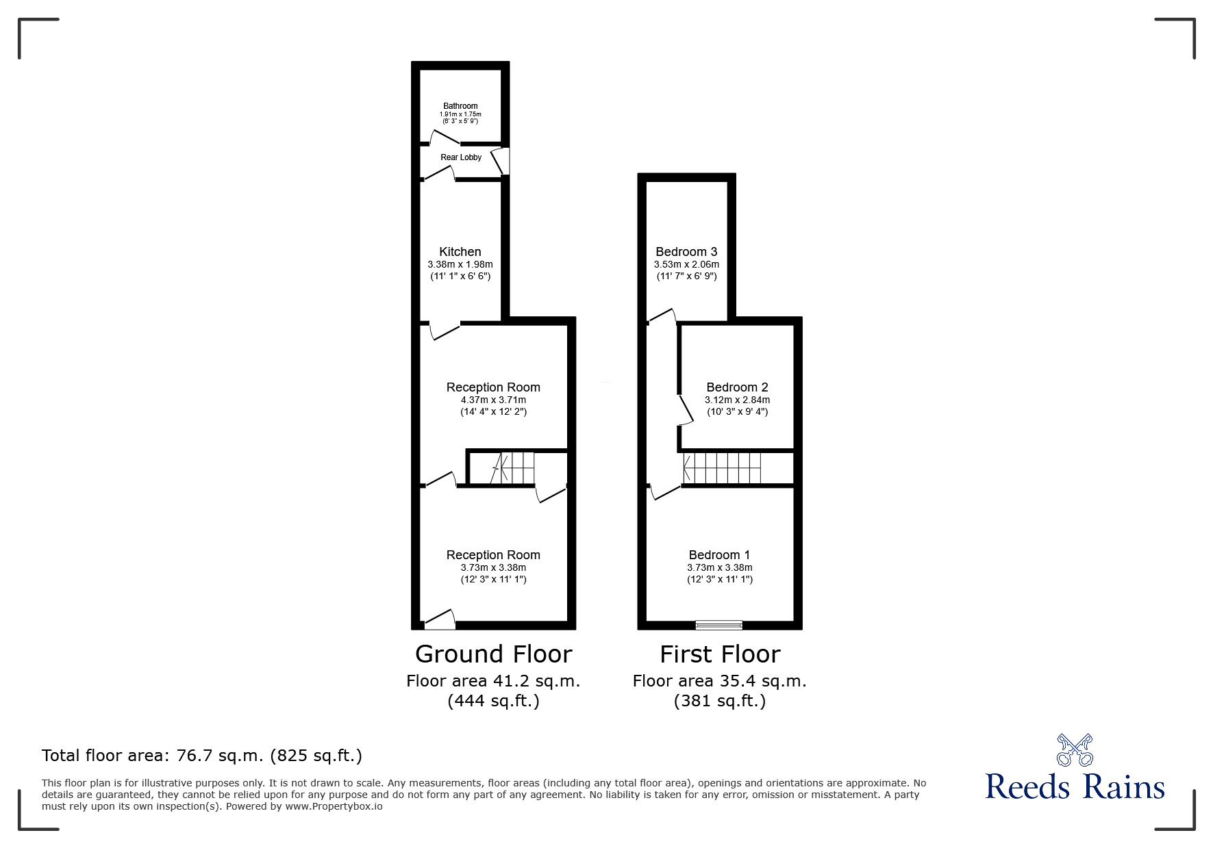 Floorplan of 3 bedroom Mid Terrace House for sale, Weelsby Street, Grimsby, Lincolnshire, DN32