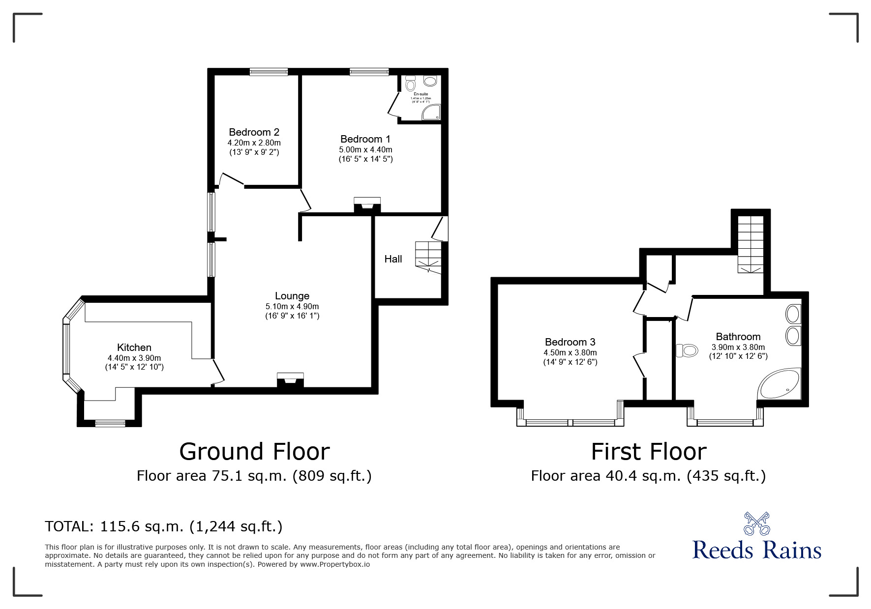 Floorplan of 3 bedroom  Flat for sale, Westlands Avenue, Grimsby, Lincolnshire, DN34