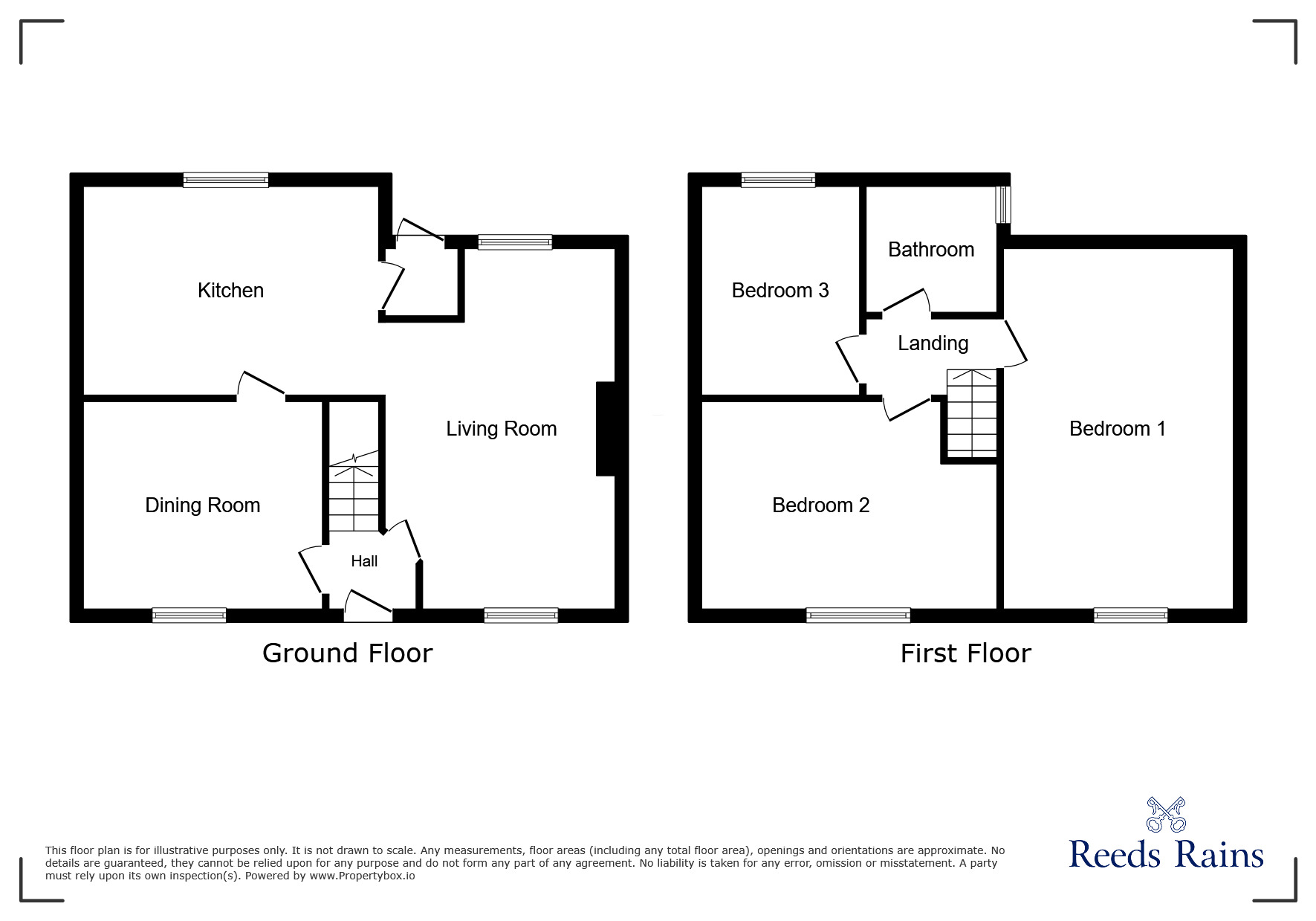 Floorplan of 3 bedroom End Terrace House for sale, Cleveland Street, Grimsby, Lincolnshire, DN31