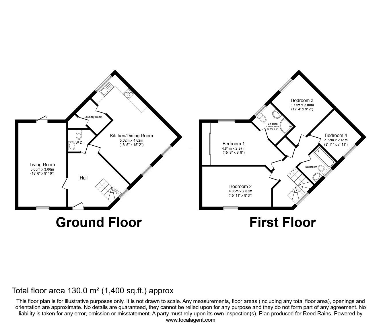 Floorplan of 4 bedroom Detached House for sale, Amberley Close, Scartho Top, Lincolnshire, DN33