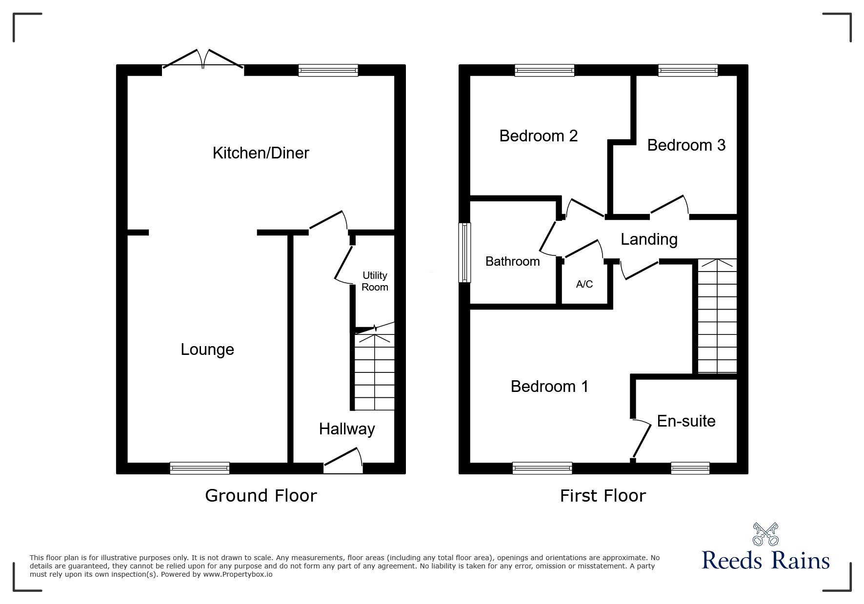 Floorplan of 3 bedroom End Terrace House for sale, Danes Close, Grimsby, Lincolnshire, DN32