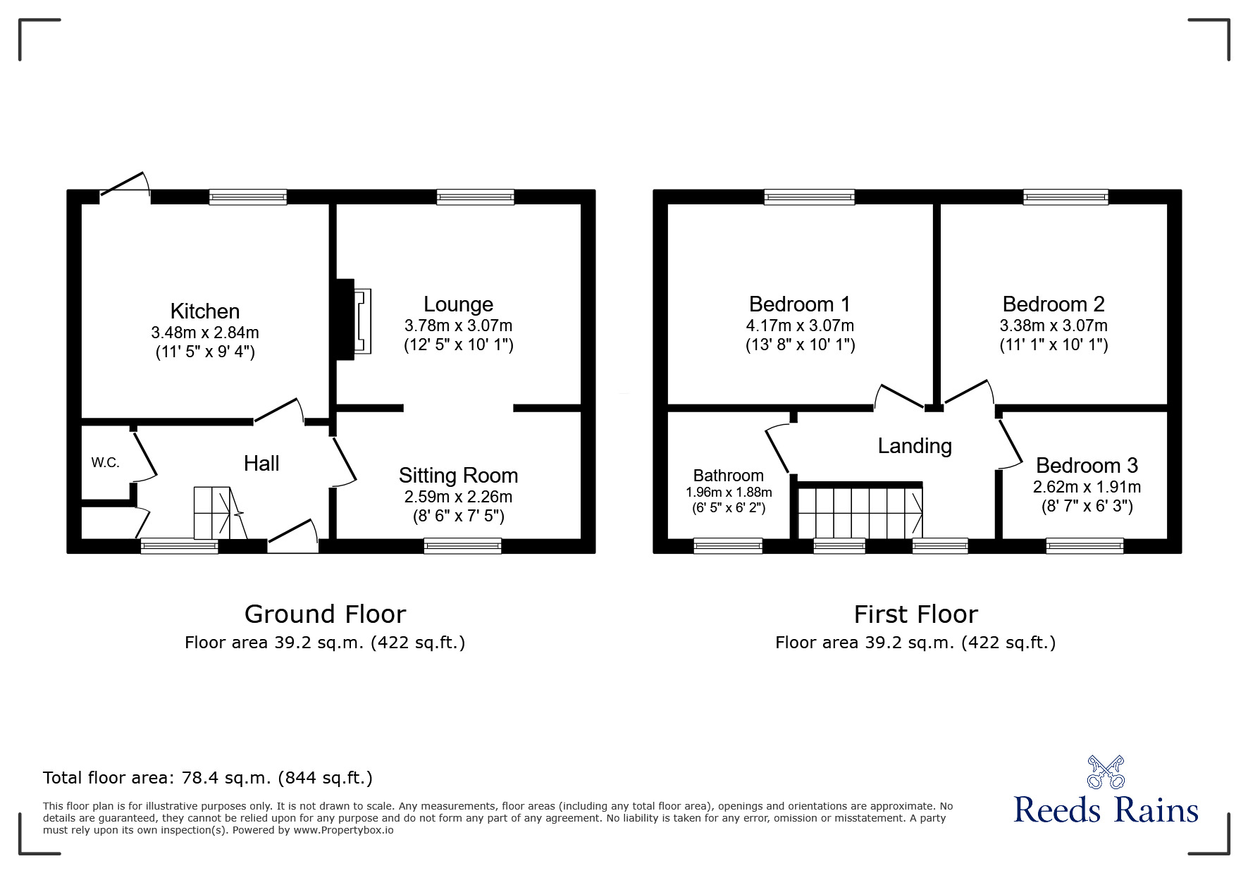 Floorplan of 3 bedroom Mid Terrace House for sale, Withern Road, Grimsby, Lincolnshire, DN33