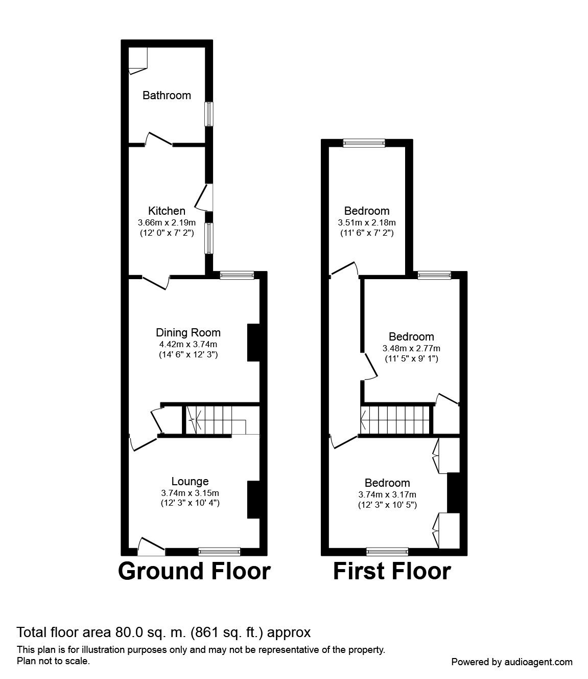 Floorplan of 3 bedroom Mid Terrace House for sale, Hildyard Street, Grimsby, Lincolnshire, DN32