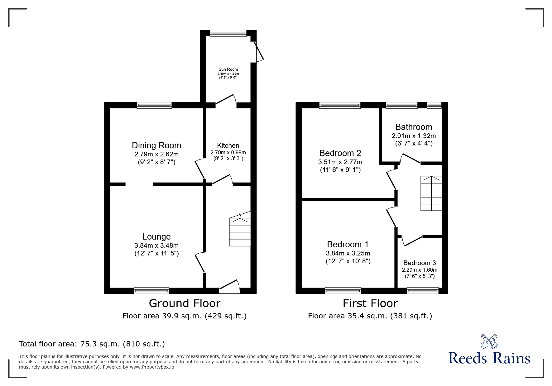 Floorplan of 3 bedroom Semi Detached House for sale, Carnforth Crescent, Grimsby, Lincolnshire, DN34