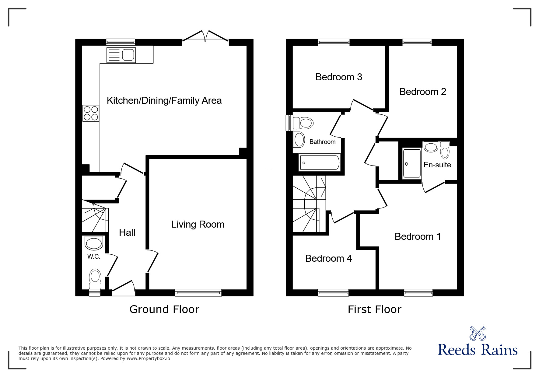 Floorplan of 4 bedroom Semi Detached House for sale, Watson Drive, Scartho Top, Lincolnshire, DN33