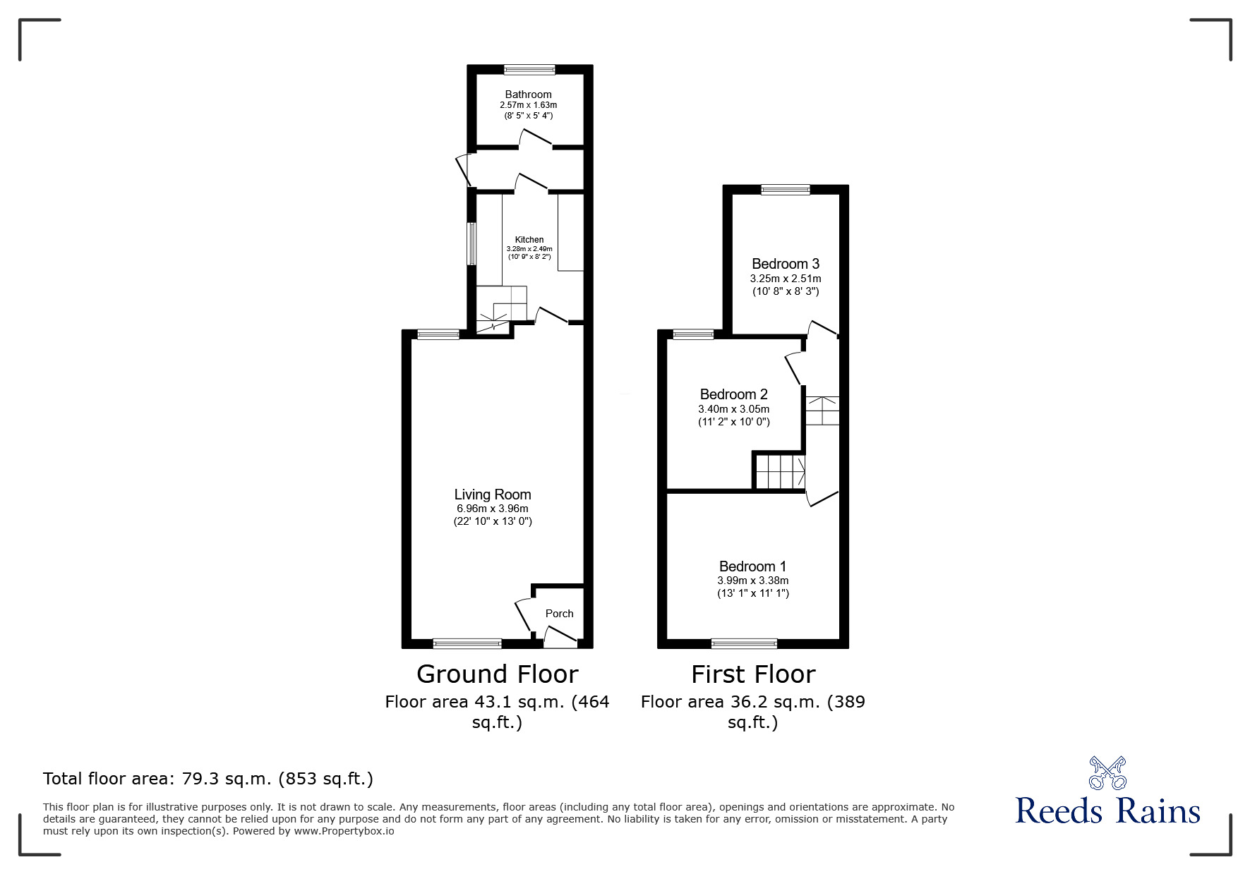 Floorplan of 3 bedroom Mid Terrace House for sale, Hargrave Street, Grimsby, Lincolnshire, DN31