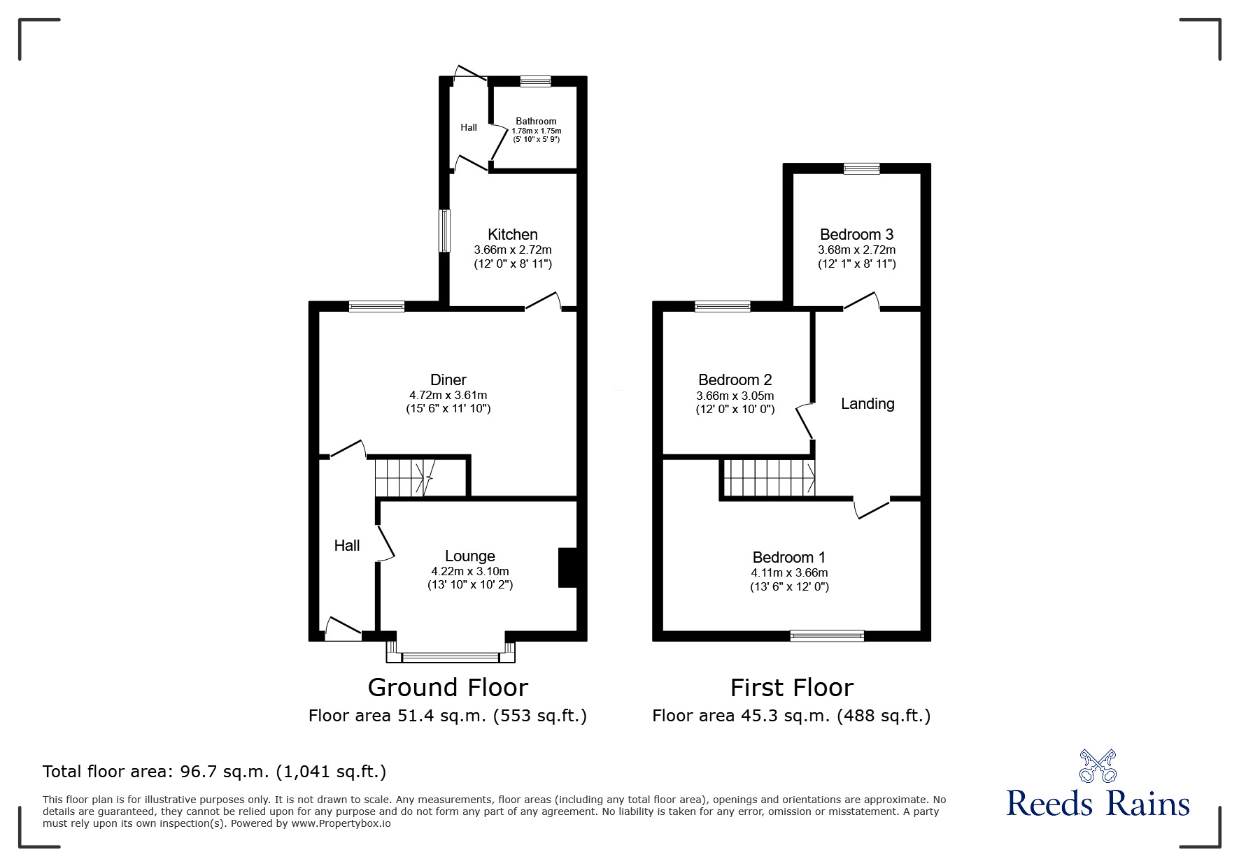 Floorplan of 3 bedroom Mid Terrace House for sale, Heneage Road, Grimsby, Lincolnshire, DN32