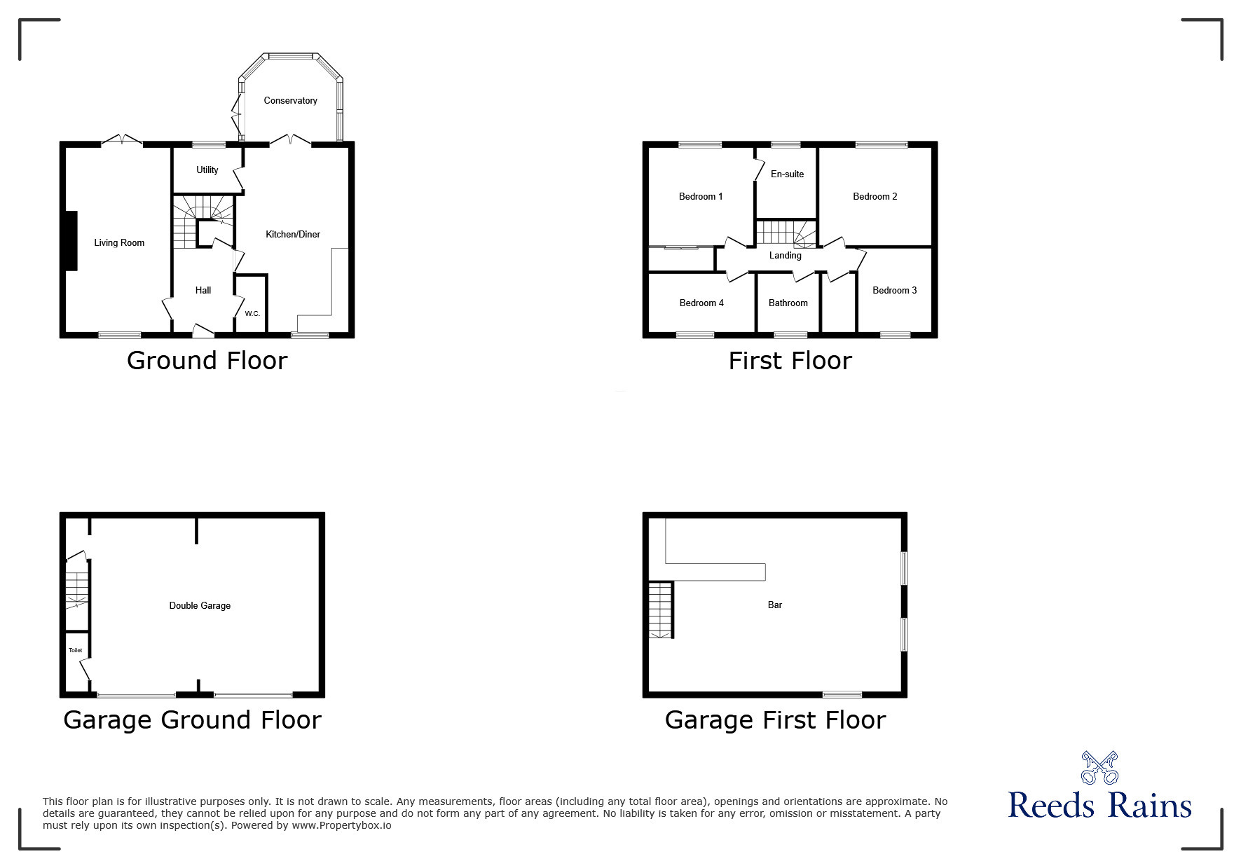 Floorplan of 4 bedroom Detached House for sale, Mayfields Court, Stallingborough, Lincolnshire, DN41