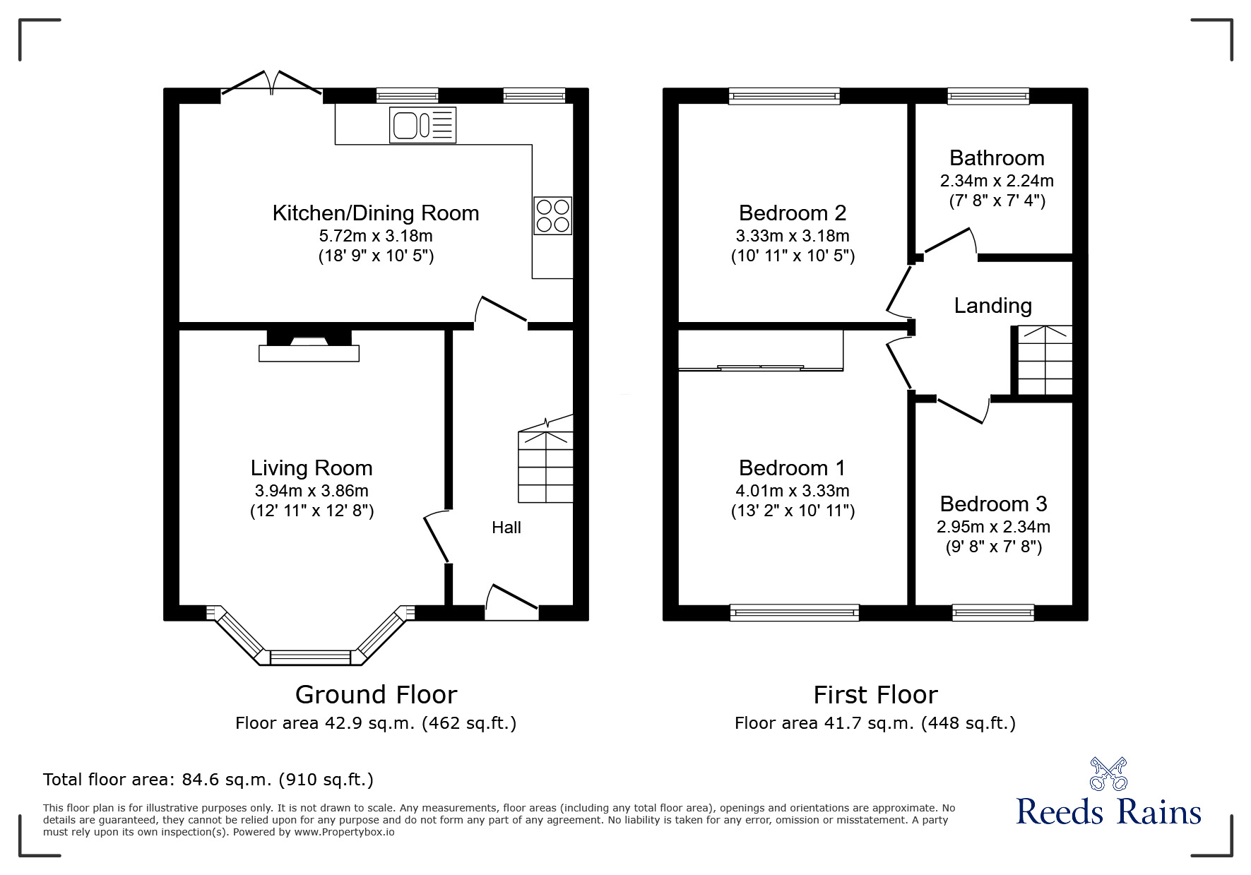 Floorplan of 3 bedroom Mid Terrace House to rent, Milton Road, Grimsby, Lincolnshire, DN33