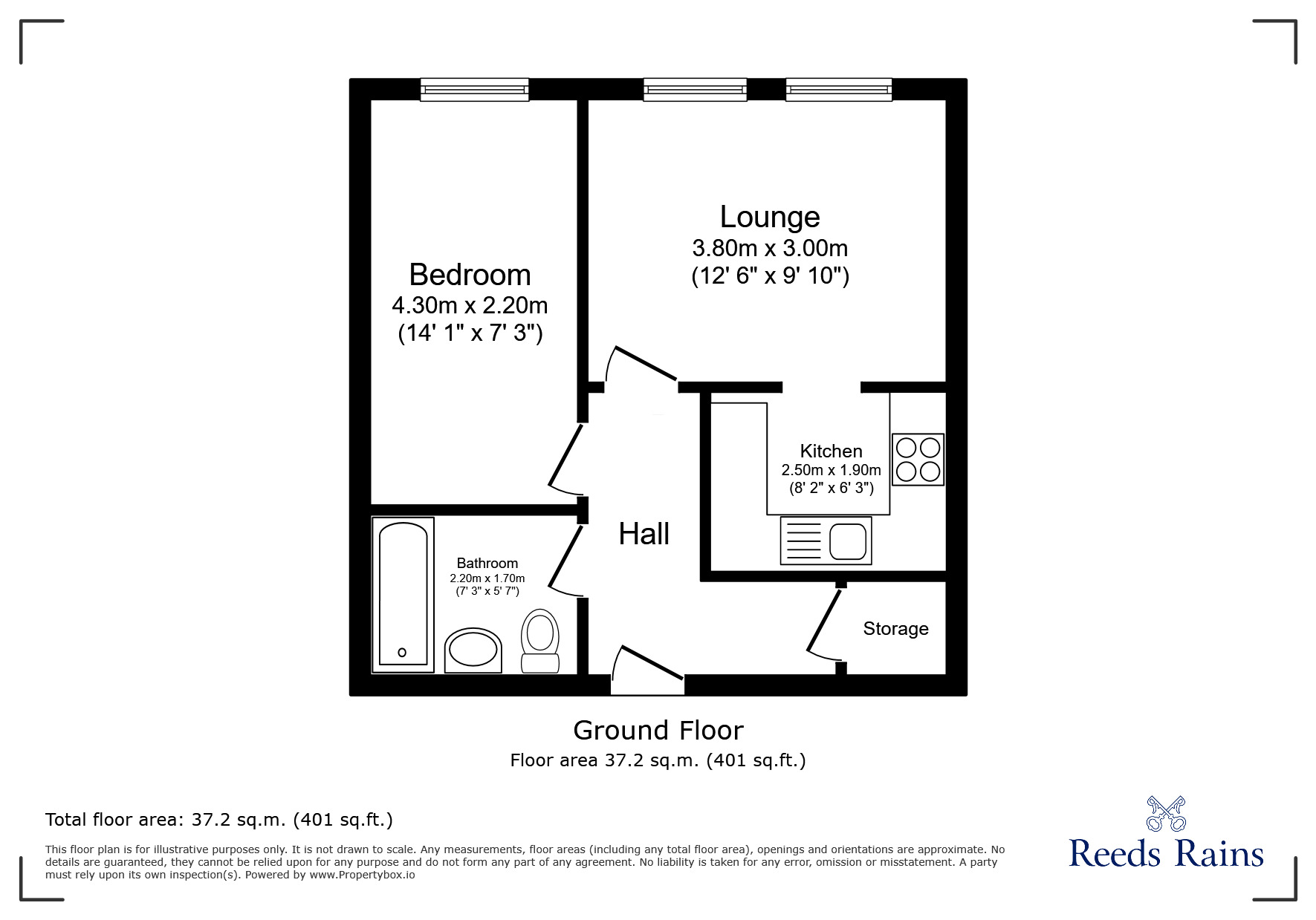 Floorplan of 1 bedroom  Flat for sale, Victoria Street, Grimsby, Lincolnshire, DN31