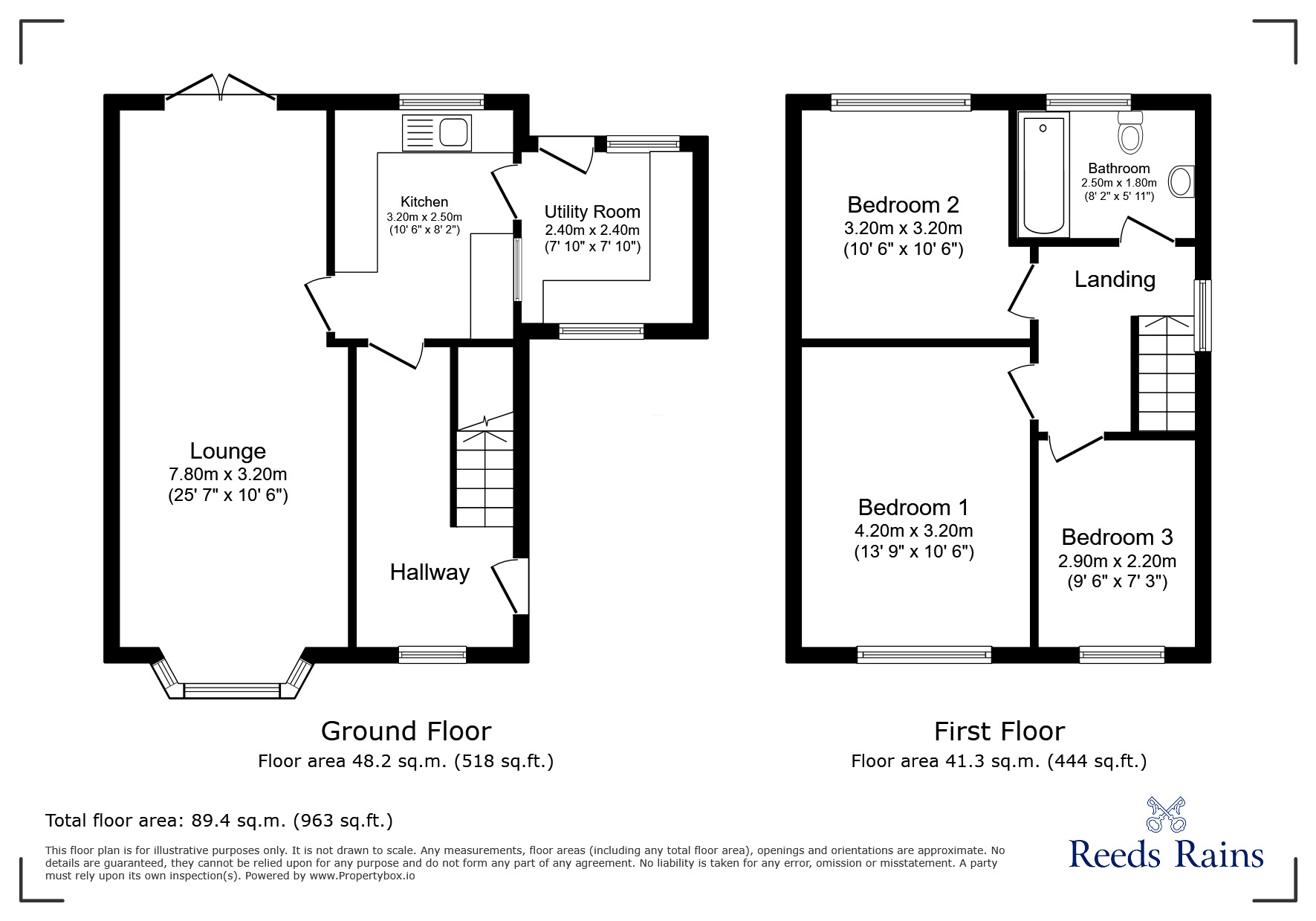 Floorplan of 3 bedroom Semi Detached House for sale, Lisburn Grove, Grimsby, Lincolnshire, DN33