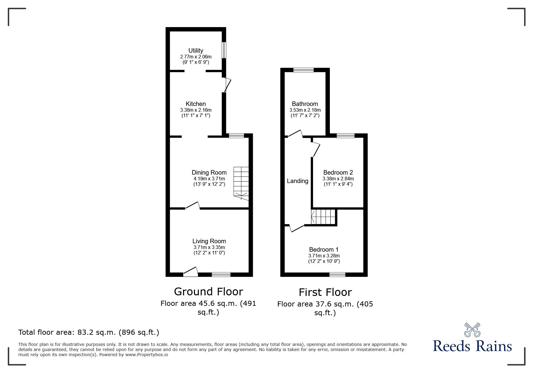 Floorplan of 2 bedroom Mid Terrace House for sale, Hildyard Street, Grimsby, Lincolnshire, DN32